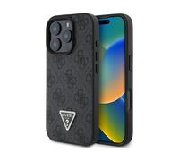 Guess iPhone 16 Pro Max Case [Official Licensed] by CG MOBILE | PU Leather 4G Case| Metal Logo with Strass Protective Case/Cover Designed for iPhone 16 Pro Max (6.9-Inch) 2024 - Black
