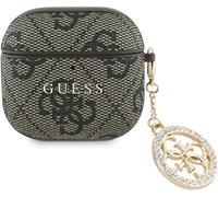 Guess 4G Script PC/PU Charm Case For AirPods 4 Brown - GUA4P4E4CDW