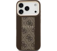 Guess 4G Stripe Case with MagSafe for iPhone 17 Pro 6.3" Brown - GUHMP17LPG4SEMCW