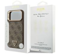 Guess 4G Triangle Logo Case with MagSafe for iPhone 17 Pro 6.3" Brown Gold