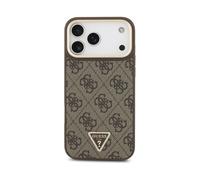 Guess 4G Triangle Logo Case with MagSafe for iPhone 17 Pro 6.3" Brown Gold