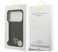 Guess 4G Triangle Logo Case with MagSafe for iPhone 17 Pro Max 6.9" Black Gold - GUHMP17XP4GTDGMK