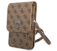 Guess 4G Triangle Universal Phone Pouch with Strap Brown - GUWBP4TMBR