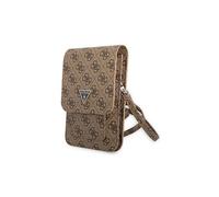Guess 4G Triangle Universal Phone Pouch with Strap Brown - GUWBP4TMBR