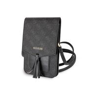 GUESS - 4G wallet case for phone with tassel, black., GUWBSQGBK