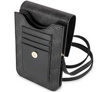 GUESS - 4G wallet case for phone with tassel, black., GUWBSQGBK