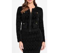 GUESS Adele Logo Chenille Jet Black A996 size S | Bomber Jackets Outlet | Women | Black S