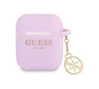 Guess AirPods Case 4G Charms Silicone Purple