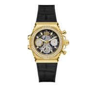 Guess Women's Watch GW0553L4 Fusion Chronograph Swarovski Crystals IP Gold New