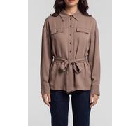 GUESS Anita Belted Shirt Buff Taupe size 36 | Longsleeves Outlet | Women | Brown 36