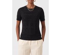 GUESS Anna Ss Round Neck T Jet Black A996 size S | Shirts Outlet | Women | Black S