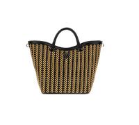 GUESS Women's Atalia Tote, Natural/Black, One Size