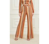GUESS Autumn Fearne Pant Rust Brown Multi size XS | Wide Pants Outlet | Women | Brown XS