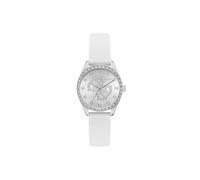 Guess AVA GW1042L1 Women's Quartz Analogue Watch Stainless Steel 34 mm Silicone Strap White 5 Bar Dial Colour Silver