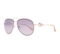 Guess GF0344 Sunglasses Shiny Rose Gold / Bordeaux Mirror