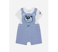 Guess Baby Boys Bodysuit and Bear Romper Set in White - White - 6 - 9 Mths
