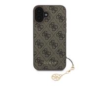 Guess Backcover for iPhone 16 Printed 4G, Brown