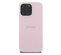 Guess Backcover for iPhone 16 Pro with Grainy Texture , Pink