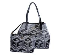 Guess Bag Handbag Shopper Shoulder Vikky 2 in Tote Black Logo New