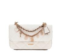 Guess Shoulder Bag Libby Flap with Chain 23 cm White