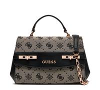GUESS Handbag Shoulder Bag Melinda Logo Top Handle Bag Black Logo Black