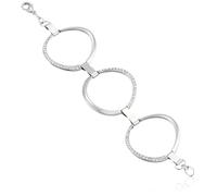 GUESS Basic Crystal Circle Link Bracelet, 7.5", Crystal