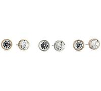 GUESS "Basic" Mixed Metal Crystal Trio Set Stud Earrings, Metal