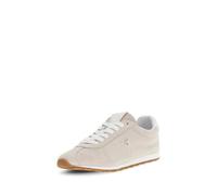 Guess Beige Suede Sneakers with Rubber Sole, White Laces, Casual Retro Style, Pink, 5 UK