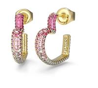 Guess Beloved Pave Heart Earrings Golden Woman