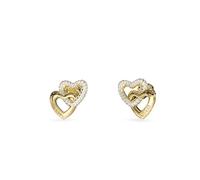Guess Beloved Women's Heart Link Stud Earrings in Gold-Tone Steel