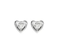 Guess Jewellery Guess Beloved CZ Heart Stud Earrings 1cm