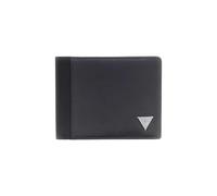 GUESS Berne Leather Wallet, Black, 12 x 9.5 x 2 cm, with 4 Card Compartments, 2 Bill Compartments, Coin Purse