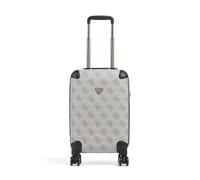 GUESS Monogram Wheeled Suitcase, Beige and Black, 4 Swivel Wheels, beige, Cabina, Elegant