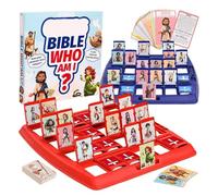 Guess Bible Who Am I Game,Classic 24 Holy Characters with Life Story & Verse Cards, Fun Family Board Games,Guess Bible Who Board Games for Kids Family,Christian Catholic Gifts (A)