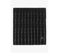 GUESS Black Knitted G Logo Diamante Scarf Size: One Size, Colour: Blac