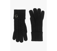 GUESS Black Knitted G Logo Gloves Size: S, Colour: Black Fabric