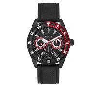 Guess Black Mens Multi Dial Watch Letterman GW0903G2
