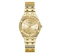 GUESS Blue + Rose Gold-Tone Crystal Silicone Watch