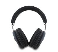 Guess Saffiano PU Leather with Metallic Triangle Logo Wireless Headphones Black