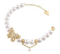 GUESS Borboleta 25mm Pearls Bracelet Yellow Gold gold-coloured