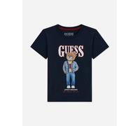 Guess Boys Bear Logo T-Shirt in Navy - Blue - 6 - 9 Mths