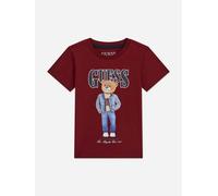 Guess Boys Bear Logo T-Shirt in Red - Red - 12 Mths