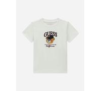 Guess Boys Bear Logo T-Shirt in White - White - 6 Yrs