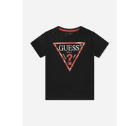 Guess Boys Logo Print T-Shirt in Black - Black - 14 Yrs