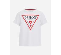 Guess Boys Logo Print T-Shirt in White - White - 2 Yrs