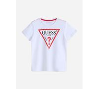 Guess Boys Logo Print T-Shirt in White - White - 6 - 7 Yrs