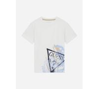 Guess Boys Logo Print T-Shirt in White - White - 8 Yrs