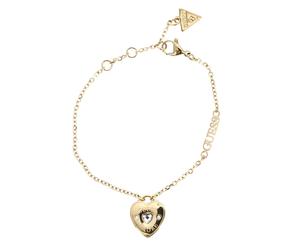 GUESS bracelet Guess Amore Heart Charm Bracelet S Yellow Gold