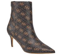 Guess Brayan 3 4G Logo Leather Brown Ankle Boots For Women