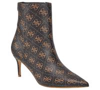 Guess Brayan 3 4G Logo Leather Brown Ankle Boots For Women
